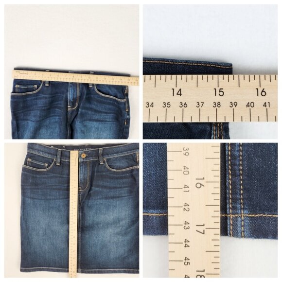 Banana Republic Womens Denim Midi Pencil Skirt Size 28 Blue Med - Picture 5 of 6